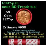 BU Shotgun Lincoln 1c roll, 1977-p 50 pcs Dunbar W