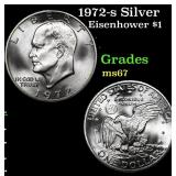1972-s Silver Eisenhower Dollar $1 Grades GEM++ Un