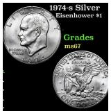 1974-s Silver Eisenhower Dollar $1 Grades GEM++ Un