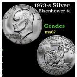 1973-s Silver Eisenhower Dollar $1 Grades GEM++ Un
