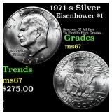 1971-s Silver Eisenhower Dollar $1 Grades GEM++ Un