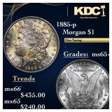 1885-p Morgan Dollar $1 Grades GEM+ Unc