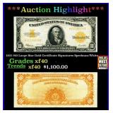 1922 $10 Large Size Gold Certificate Grades xf Sig