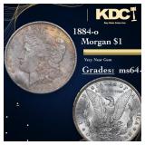 1884-o Morgan Dollar $1 Grades Choice+ Unc