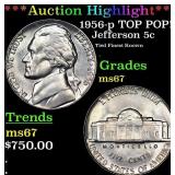 ***Auction Highlight*** 1956-p Jefferson Nickel TO