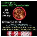 BU Shotgun Lincoln 1c roll, 1984-p 50 pcs Dunbar W