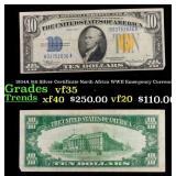 1934A $10 Silver Certificate North Africa WWII Eme