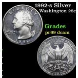 1992-s Silver Proof Washington Quarter 25c Grades