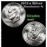 1972-s Silver Eisenhower Dollar $1 Grades GEM++ Un