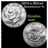1973-s Silver Eisenhower Dollar $1 Grades GEM++ Un