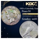 1923-s Peace Dollar Colorfully Toned $1 Grades Cho