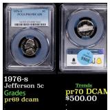 1976-s Proof Jefferson Nickel 5c pr69 dcam PCGS