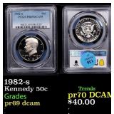 1982-s Proof Kennedy Half Dollar 50c pr69 dcam PCG