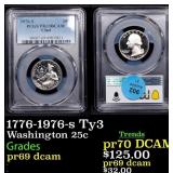1776-1976-s Ty3 Proof Washington Quarter 25c pr69