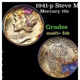 1941-p Mercury Dime Steve Martin Collection Rainbo