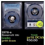 PCGS 1976-s Proof Roosevelt Dime 10c Graded pr69 d
