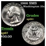 1966 SMS Washington Quarter 25c Grades sp66+