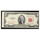 1953C $2 Red Seal United States Note Grades xf