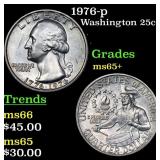 1976-p Washington Quarter 25c Grades GEM+ Unc