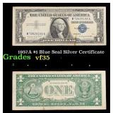 1957A $1 Blue Seal Silver Certificate Grades vf++