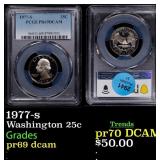 1977-s Proof Washington Quarter 25c pr69 dcam PCGS