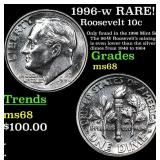1996-w Roosevelt Dime RARE! 10c Grades GEM+++ Unc