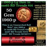 BU Shotgun Lincoln 1c roll, 1960-p 50 pcs Dunbar W