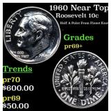 1960 Proof Roosevelt Dime Near Top Pop! 10c Graded