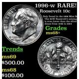 1996-w Roosevelt Dime RARE! 10c Grades Gem++ Unc
