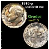 1976-p Roosevelt Dime 10c Grades GEM++ FT