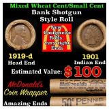 Lincoln Wheat Cent 1c Mixed Roll Orig Brandt McDon