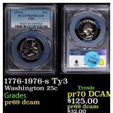1776-1976-s Ty3 Proof Washington Quarter 25c pr69