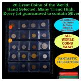 20 Great Coins of the World, hand selected, many t
