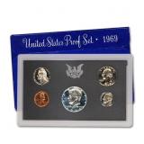 1968 United States Mint Proof Set 5 coins