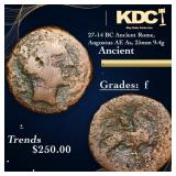 27-14 BC Ancient Rome, Augustus AE As, 25mm 9.4g A