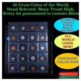 20 Great Coins of the World, hand selected, many t