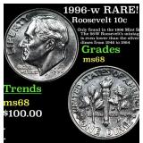 1996-w Roosevelt Dime RARE! 10c Grades GEM+++ Unc