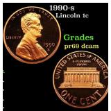 1990-s Proof Lincoln Cent 1c Grades GEM++ Proof De