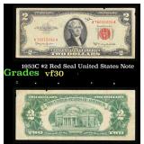 1953C $2 Red Seal United States Note Grades vf++