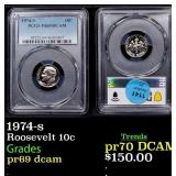 1974-s Proof Roosevelt Dime 10c pr69 dcam PCGS