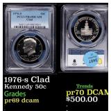 1976-s Clad Proof Kennedy Half Dollar 50c pr69 dca