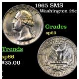 1965 SMS Washington Quarter 25c Grades sp66