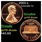 2001-s Proof Lincoln Cent 1c Grades GEM++ Proof De