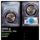 1996-p Kennedy Half Dollar 50c ms63 PCGS