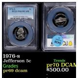 1976-s Proof Jefferson Nickel 5c pr69 dcam PCGS