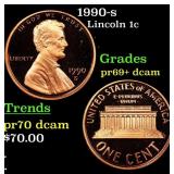 1990-s Proof Lincoln Cent 1c Grades GEM++ Proof De
