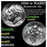 1996-w Roosevelt Dime RARE! 10c Grades Gem++ Unc