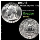 1980-d Washington Quarter 25c Grades GEM Unc
