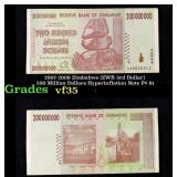 2007-2008 Zimbabwe (ZWR 3rd Dollar) 200 Million Do