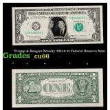 Trump & Reagan Novelty 2017A $1 Federal Reserve No